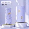The new Hengdun heart-shaped gold-embossed 50% discount pocket umbrella, mini portable sun umbrella, with built-in black rubber full shading and UV protection for women, has a frosted square handle and comes with a solid color Hema Caron sun umbrella for storage Application Scenario